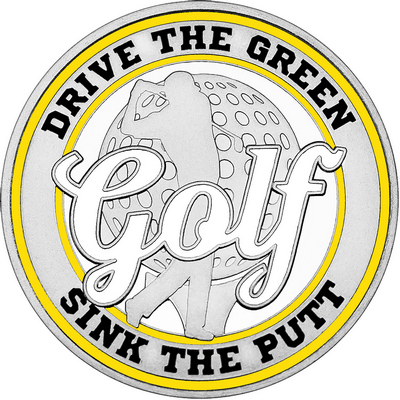 White "Golf" with Yellow Outer Circular Borders